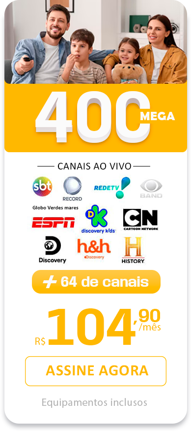 Imagem do Plano de 400 mega da empresa Speedcom